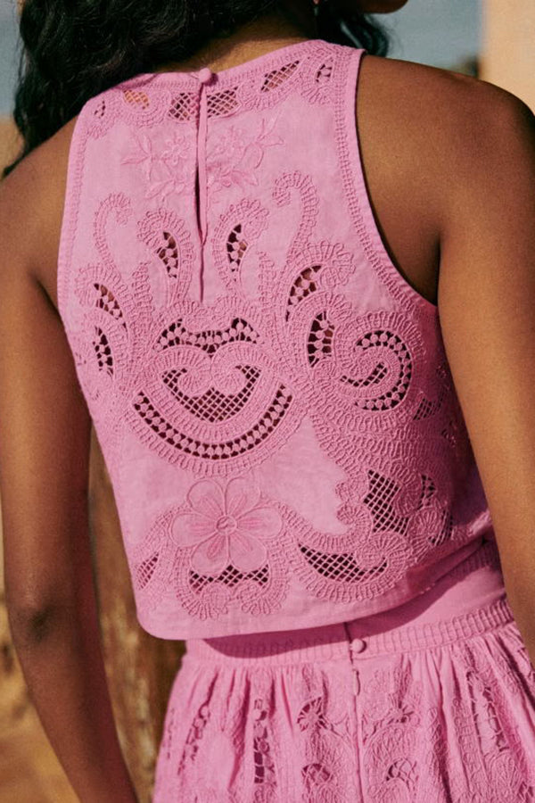 Alba - Conjunto Rosa en Encaje