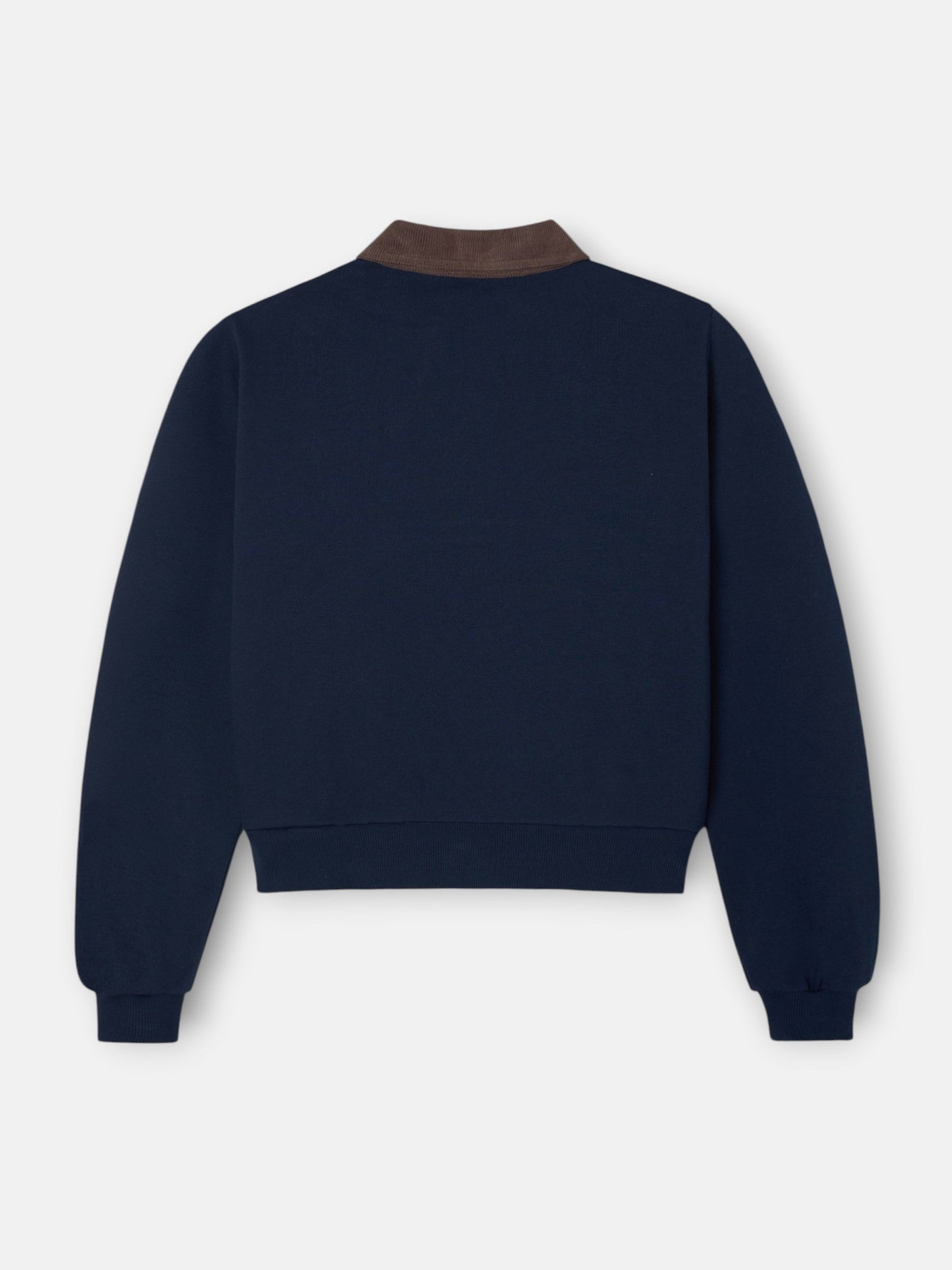 Sudadera woman cuello polo pana azul marino