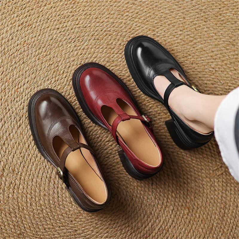 Elvana - Zapatos Mary Jane para mujer con tacón ancho