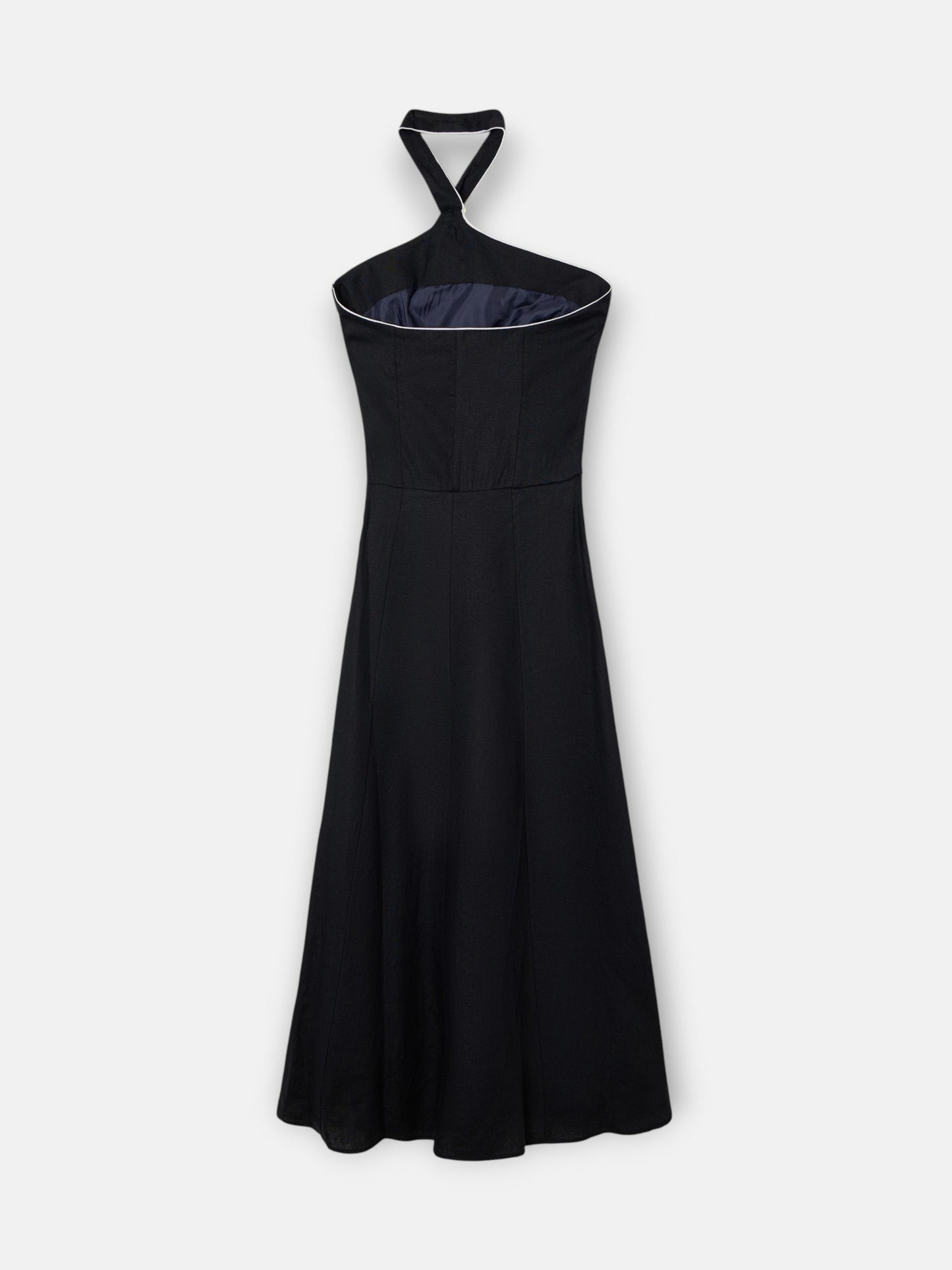 Vestido largo hebilla lino