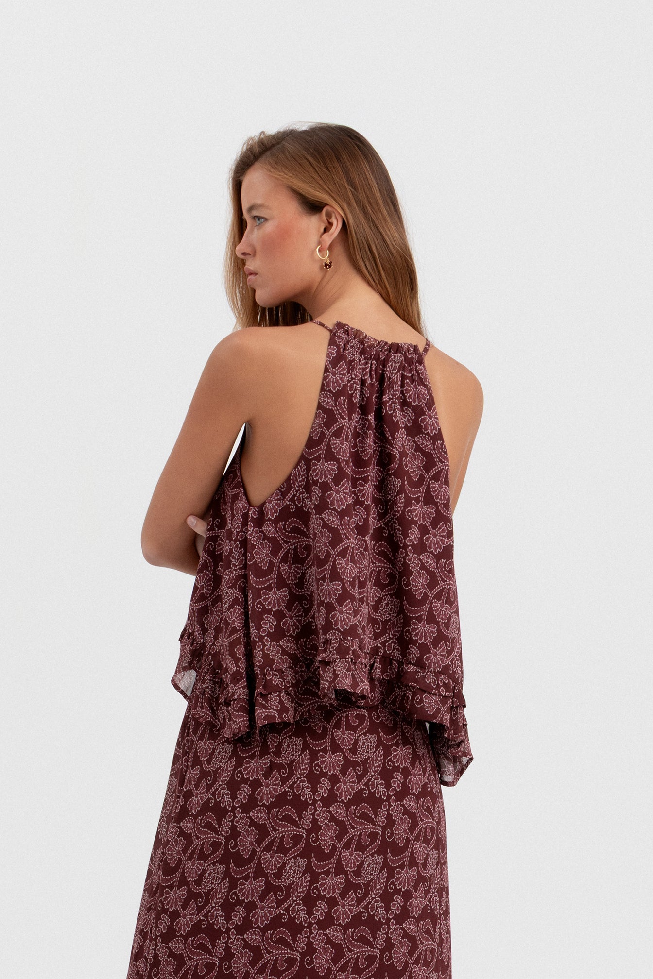 TOP HALTER FLORES