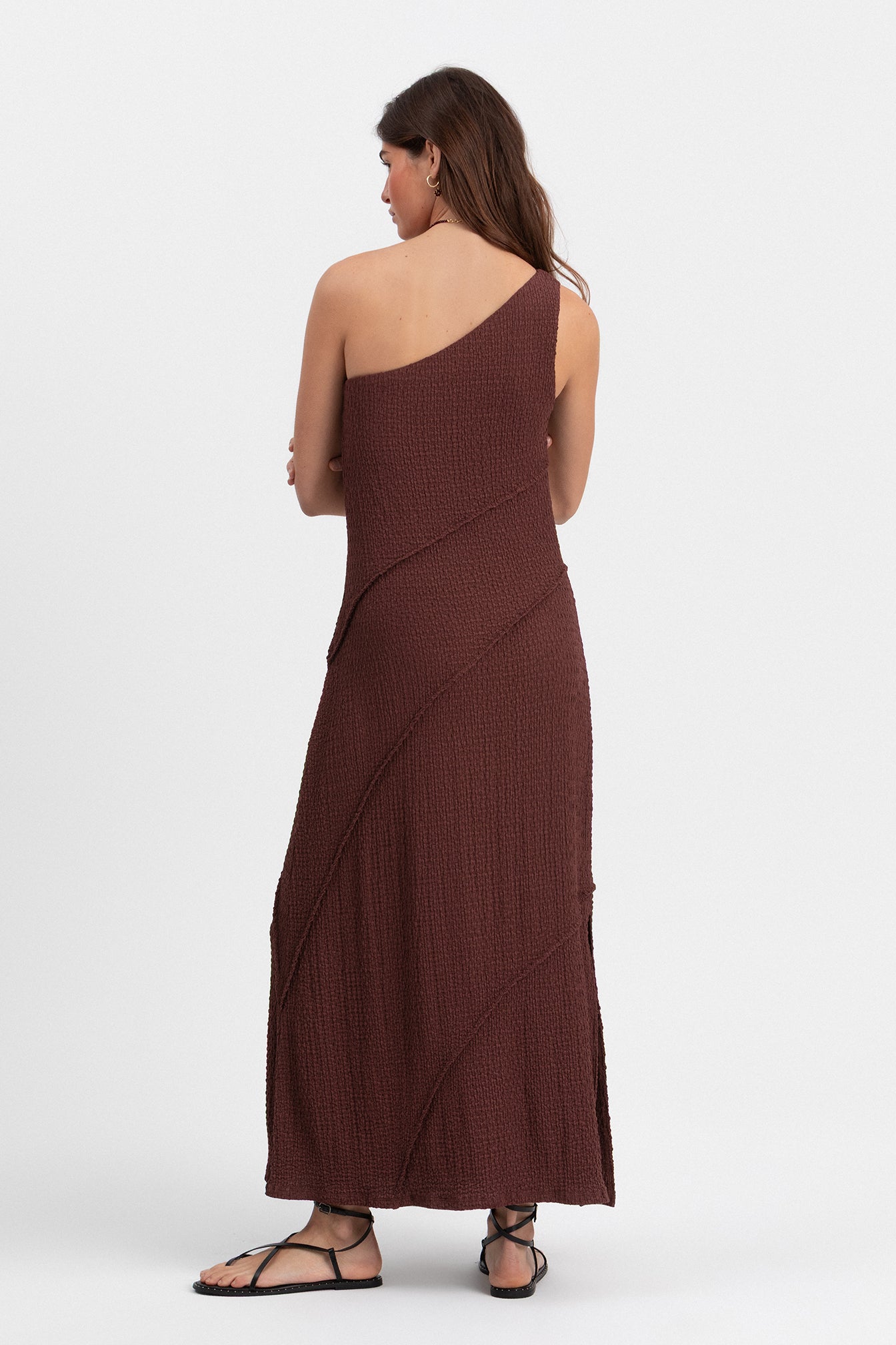 VESTIDO MIDI DETALLES COSTURAS
