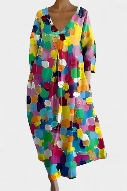 Ana - Vestido Fluido con Estampado