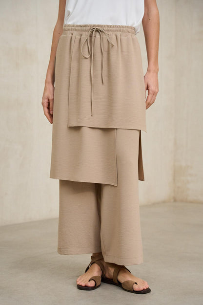 Falda- pantalón Vion beige arena