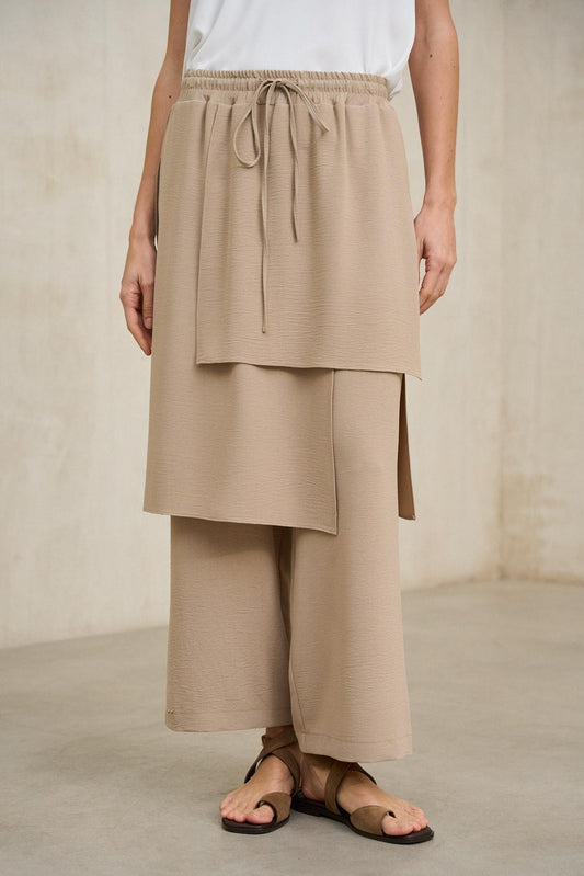 Falda- pantalón Vion beige arena