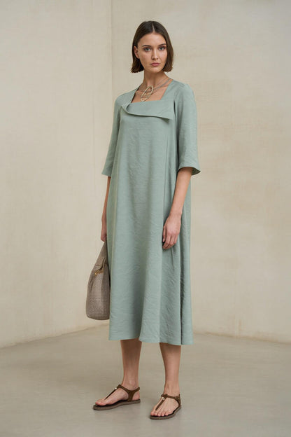 Vestido Lurien azul verdoso