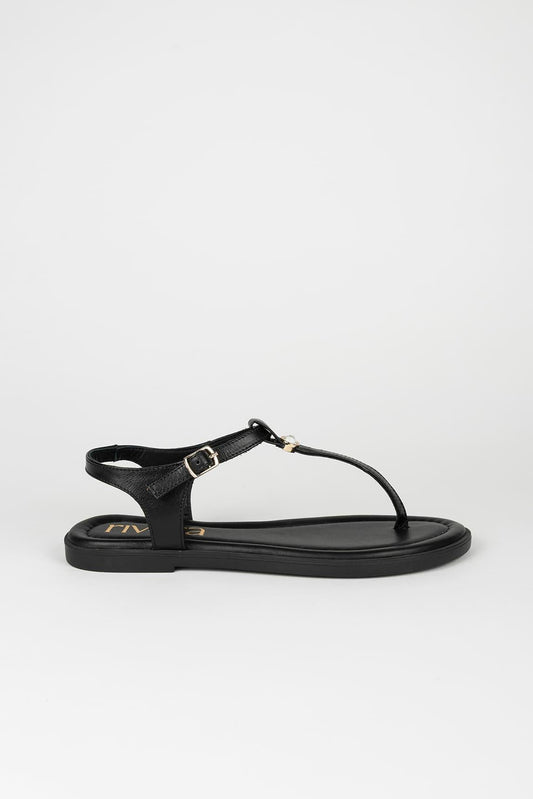 Sandalia Thalira piel negra
