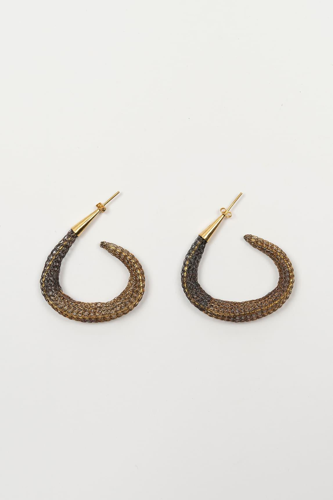 Pendientes malla Zurel bicolor
