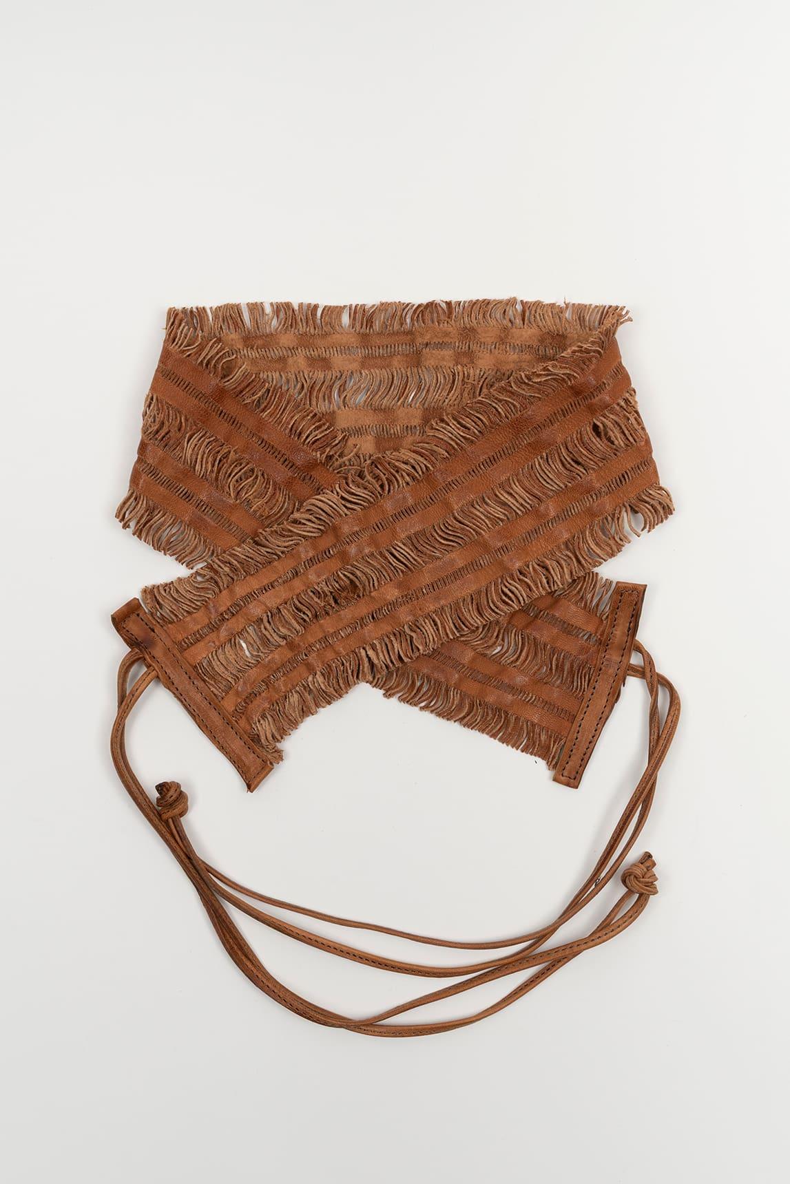 Fajín Talira de piel  camel