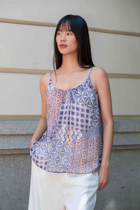 Top Selene estampado abstracto