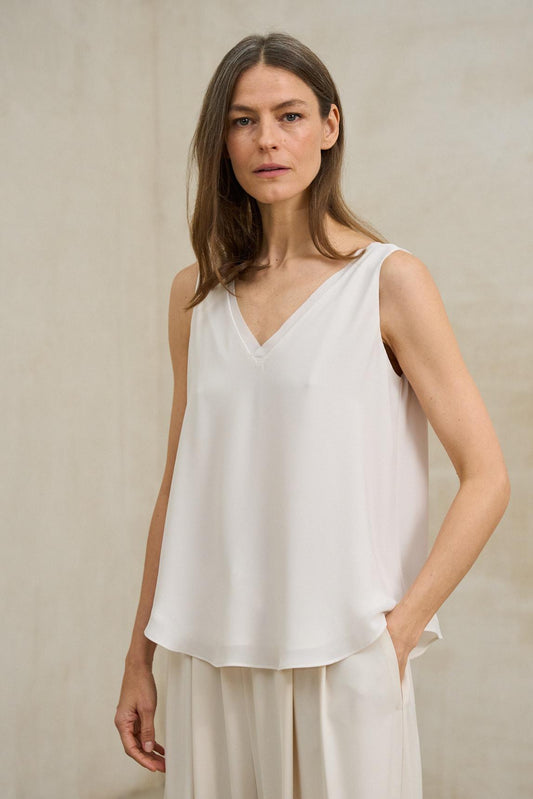 Top Inès blanco