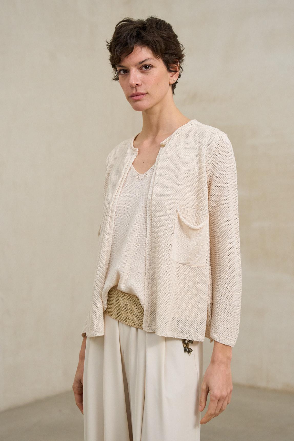 Chaqueta de punto Lierne crudo