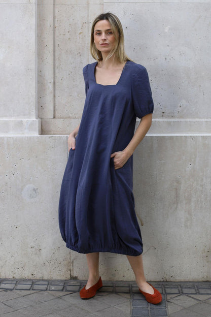 Vestido Zarela azul medio