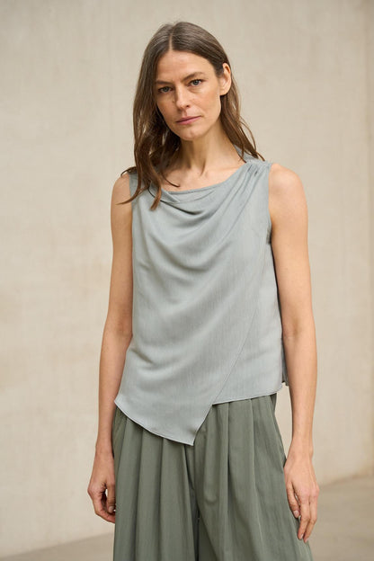 Blusa Nireya gris azulado