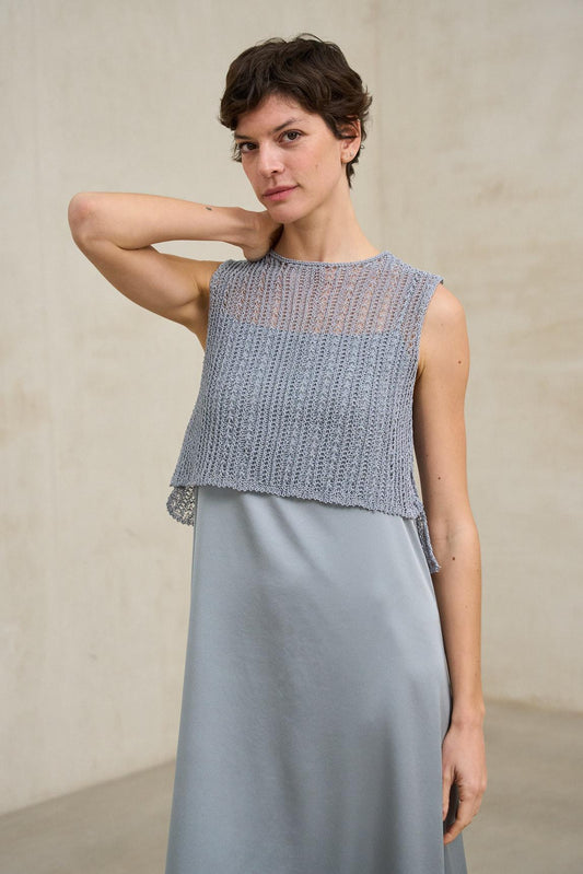 Chaleco Erya azul acero