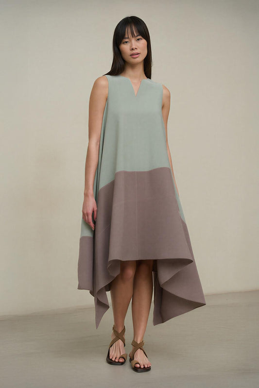 Vestido Velaria verde agua