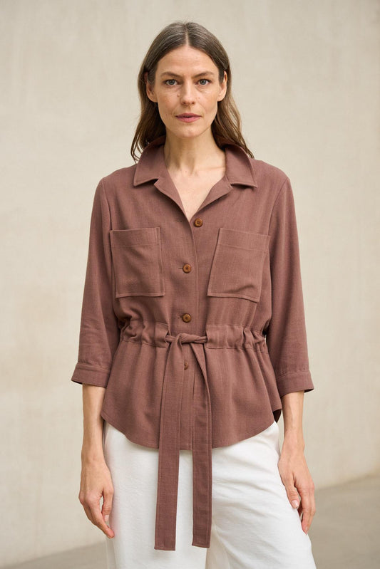 Chaqueta Elvaya terracota