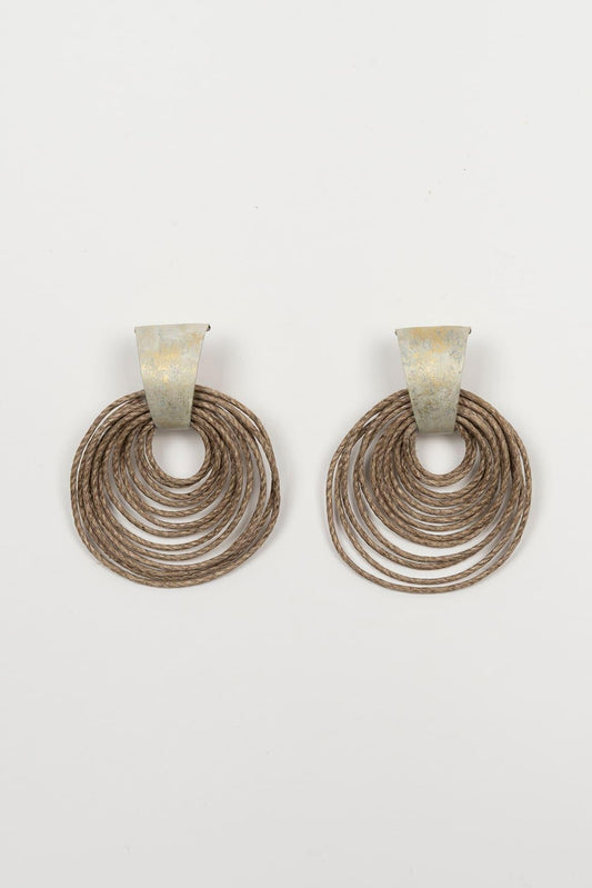 Pendientes Zirel dorado envejecido FL Private Collection
