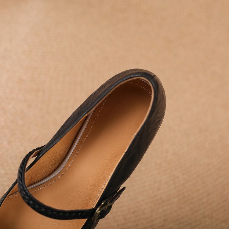 Joria - Zapatos Mary Jane para mujer con punta afilada