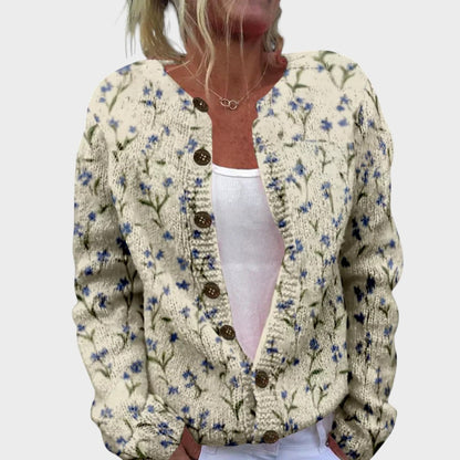 Camila – Cárdigan Floral de Otoño