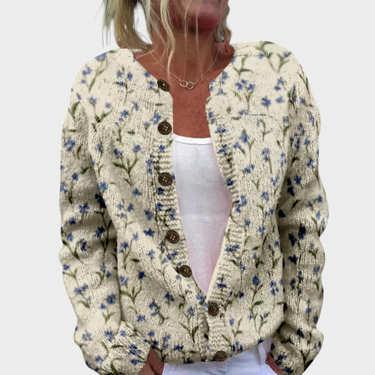 Camila – Cárdigan Floral de Otoño
