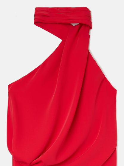 Vestido CaprileXSilbon halter rojo