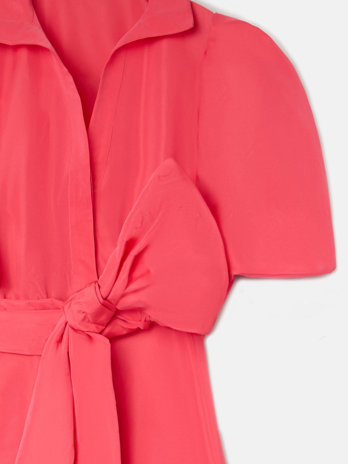 Vestido CaprileXSilbon camisero tafeta rojo