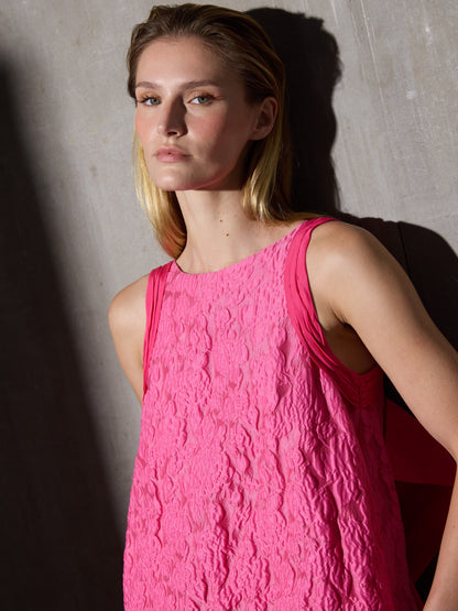 Vestido CaprileXSilbon lazo rosa