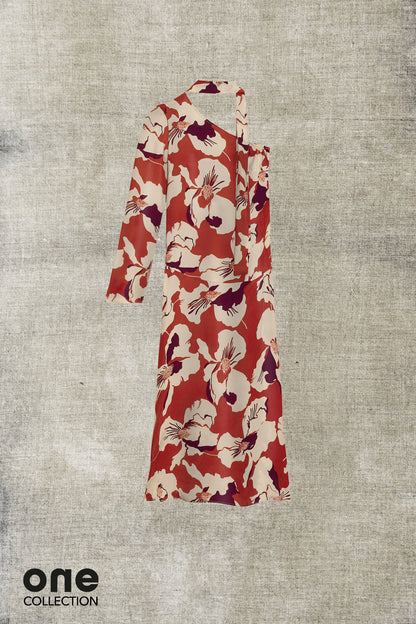 VESTIDO MIDI ASIMETRICO ARIEL