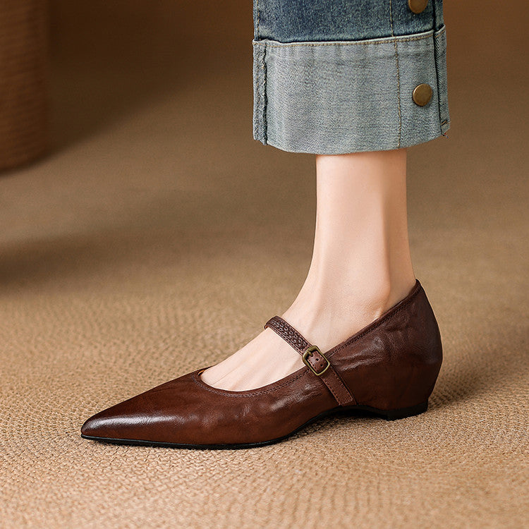 Joria - Zapatos Mary Jane para mujer con punta afilada