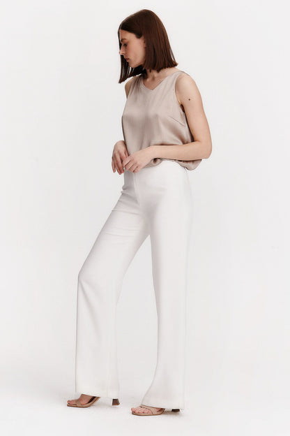 Pantalón palazzo blanco