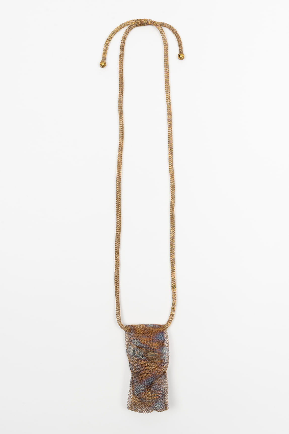 Collar Aura malla dorada iridiscente