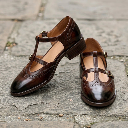 Isabella - Zapatos Mary Jane para mujer con tacón bajo y comodidad