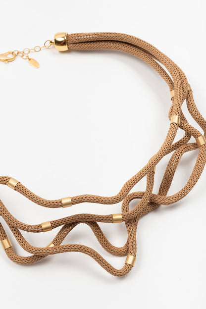 Collar Nudo camel FL Private Collection
