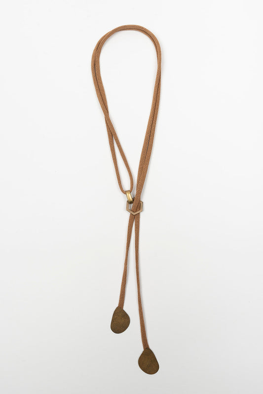 Collar Bolo hexágono FL Private Collection camel