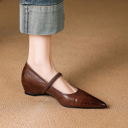 Joria - Zapatos Mary Jane para mujer con punta afilada