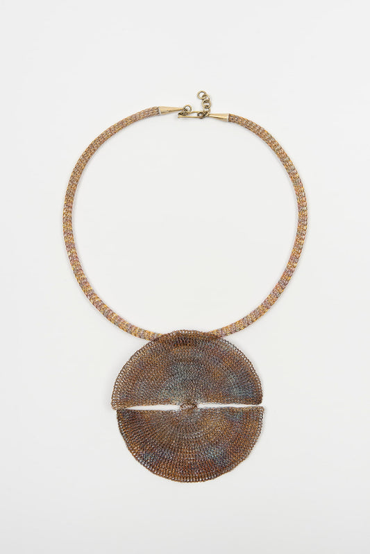 Collar Solaris malla bronce