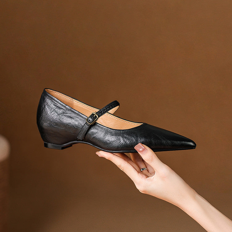 Joria - Zapatos Mary Jane para mujer con punta afilada