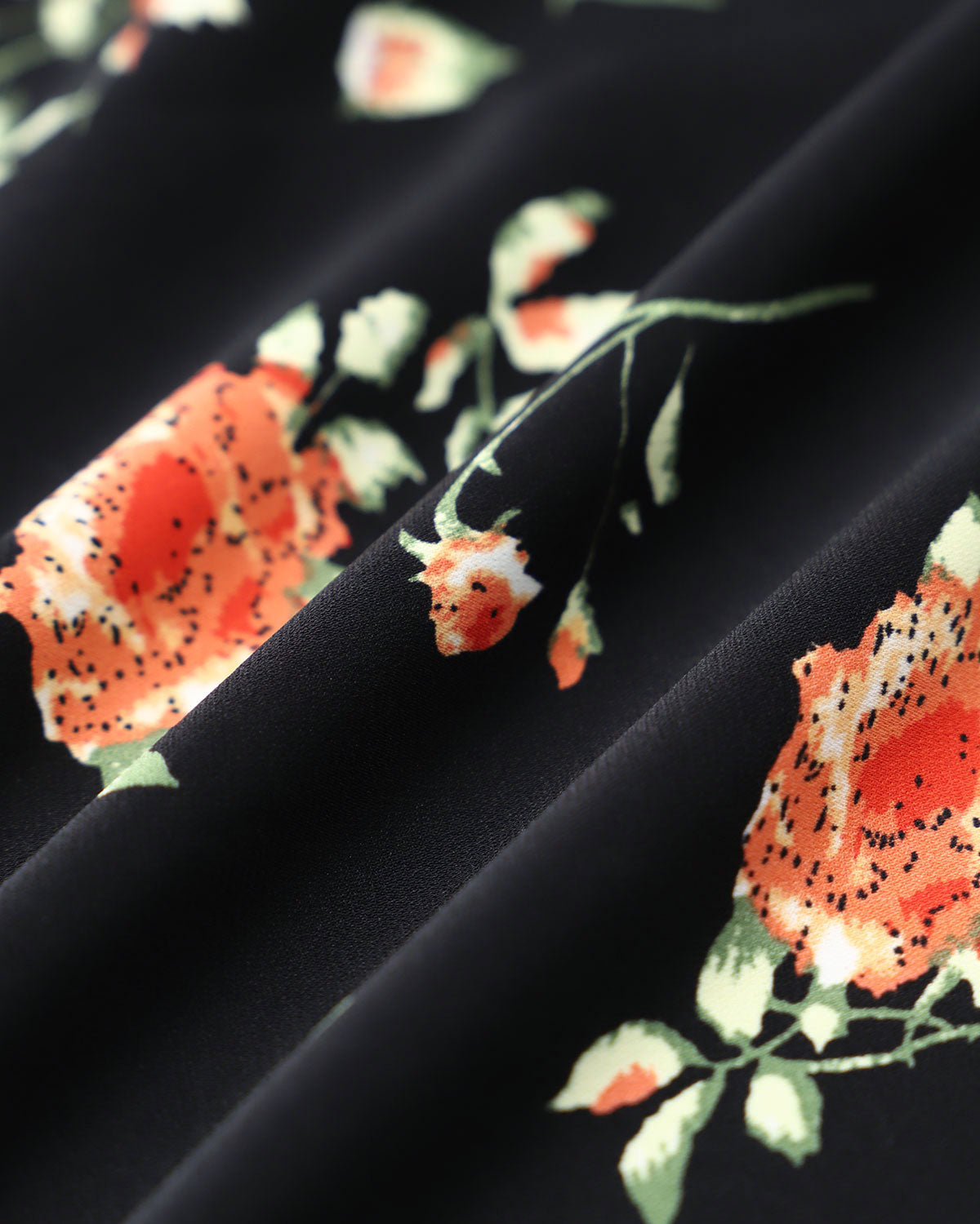 Gloria - Vestido Midi Negro Floral