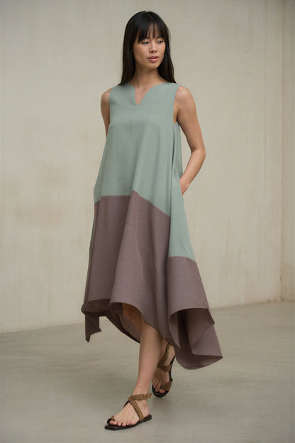Vestido Velaria verde agua