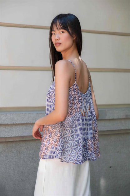 Top Selene estampado abstracto
