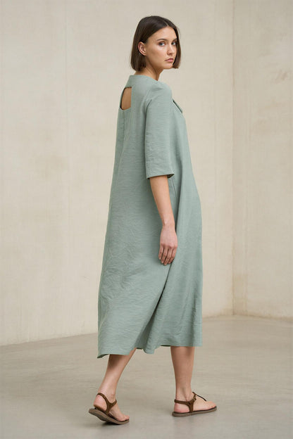 Vestido Lurien azul verdoso