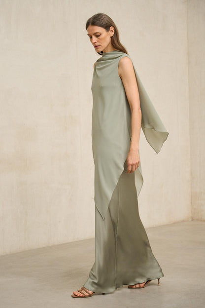 Vestido Kaedryn verde salvia