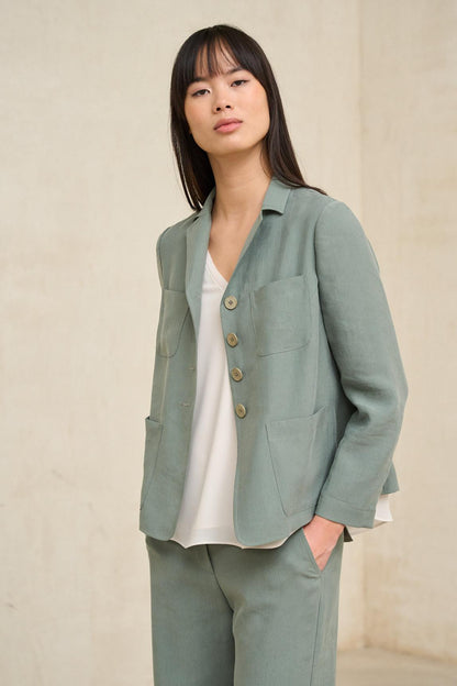 Chaqueta Alva verde salvia