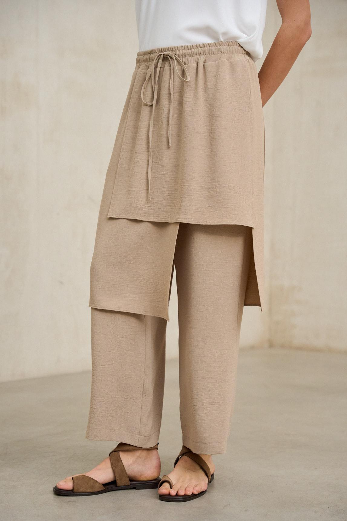 Falda- pantalón Vion beige arena