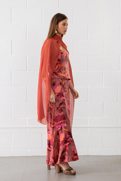 FALDA MIDI VOLANTE REGINA