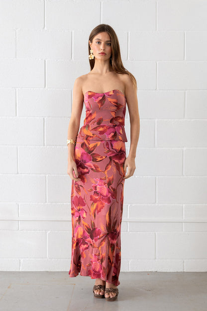 FALDA MIDI VOLANTE REGINA
