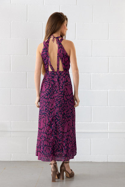 VESTIDO MIDI HALTER VICTORIA