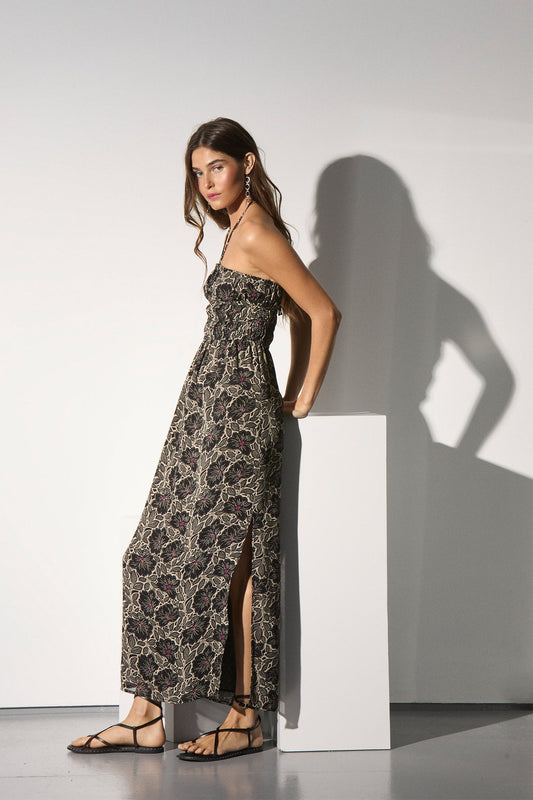 VESTIDO MIDI ESTAMPADO GOMAS