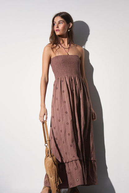 VESTIDO MIDI ESPEJOS